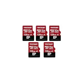 Patriot Memory 128GB A1 / V30 Speicherkarte für Android-Telefone und -Tablets, 4K-Videoaufzeichnung - 5er Pack
