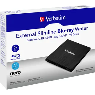 Verbatim Slimline extern Blu-ray Brenner