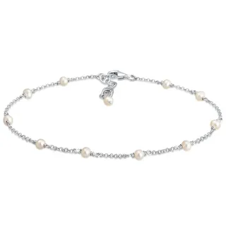 Elli Fußkette ELLI "Fußkette mit Süßwasserzuchtperle 925 Silber", silber, Fußketten, Damen, 22cm, Silber 925 (Sterlingsilber)