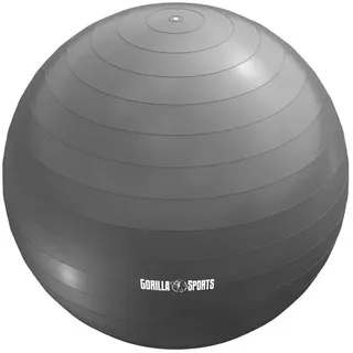 Gorilla Sports GORILLA SPORTS® Gymnastikball - inkl. Luftpumpe, 55cm, 65cm oder 75cm, bis 500kg Belastbar, Anti-Burst, rutschfest, Farbwahl - Sitzball Büro, Yoga Ball, Balance Ball, Fitnessball, Trainingsball