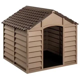 vidaXL Hundehütte Braun 86x84x82 cm Polypropylen