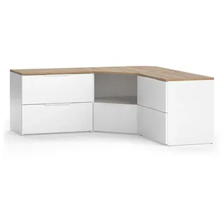 Vicco Wohnwand Wido, Weiß/sonoma, 3 Teile, 68 x 50 cm, Wohnzimmer, Wohnwände, Anbauwände