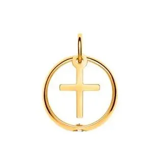 Gold Taufring: 333er Zirkonia Kreuzanhänger