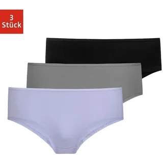 SNOCKS Hipster Panties 3 St. Grün/Lila/Schwarz/Weiß S