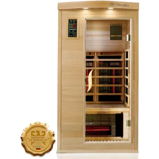 Dewello Pierson Pro 100x100 für 1 Person mit 3 DUO-Vollspektrumstrahlern aus Hemlockholz & Zeder