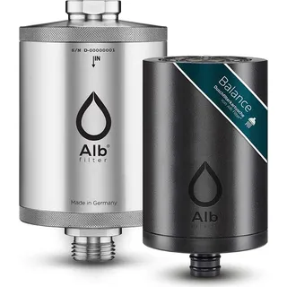 Alb Filter Alb Balance Duschfilter reduziert Schwermetalle & Haare Edelstahl Natur