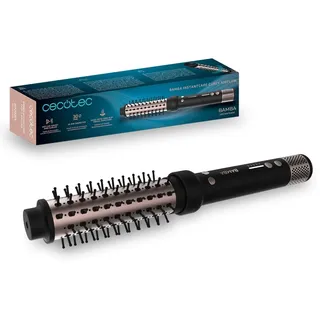 Cecotec Glättbürste Bamba InstantCare Curly AirFlow. Trocknet und kräuselt, 34mm Zylinder, Keramikbeschichtung, Drehbarer Kopf, für alle Haartypen, 120oC-160oC, 1,9m Kabel