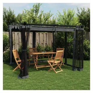 vidaXL Pavillon 3 x 3 m inkl. 4 Seitenteile Anthrazit