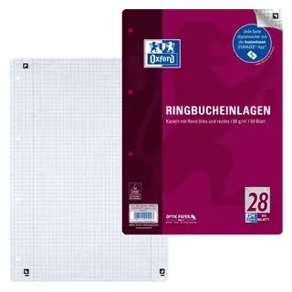 Oxford Ringbucheinlage A4 kariert, 50 Blätter