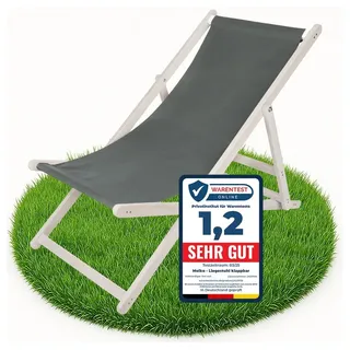 Melko Gartenstuhl Strandliege klappbar Liegestuhl Gartenliege Sonnenliege Balkon (Stück), inkl. Sicherung gegen ungewolltes Zusammenklappen