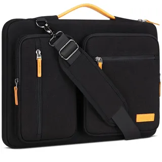 DOMISO 17,3 zoll Laptop Tasche Herren Laptoptasche Business Laptop-taschen Laptophülle Notebooktasche Damen für 17 zoll HP Lenovo Asus Acer Wasserdicht Notebook Schutzhülle,Schwarz