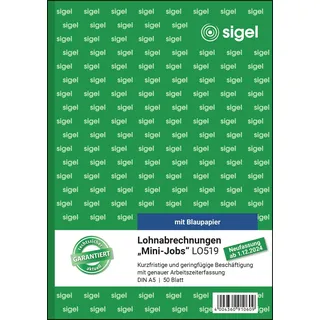 Sigel LO 519 Lohnabrechnungen für Mini-Jobs