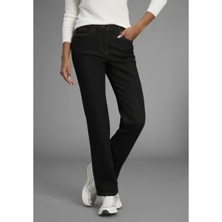Arizona Gerade Jeans "Annett", Damen, Gr. 20, K + L Gr, schwarz, Jeans, Obermaterial: 98% Baumwolle, 2% Elasthan, Basic, normal lang, Jeans, bequeme Passform, 5-Pocket-Style, hohe Taille, Topseller