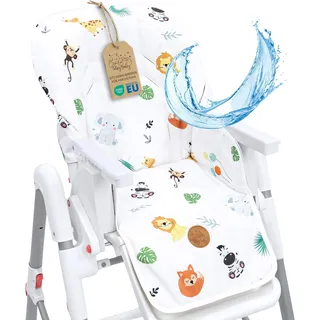 Totsy Baby Sitzverkleinerer für Hochstuhl Baby Sitzkissen Stuhl - Kinder Sitzauflage für Ikea Peg Perego Kinderhochstuhl Chair Cover für Kinderstuhl Babystuhl und Hochstühle Zertifikat Oeko-Tex Safari