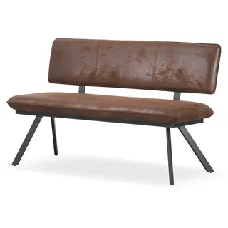 B&D home B&D home® Sitzbank, Braun, Textil, 160x86x57 cm Oeko-Tex® Standard 100, Esszimmer, Bänke, Sitzbänke