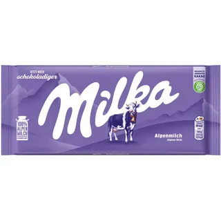 Milka Alpenmilch Schokolade jetzt noch schokoladiger 100g Tafel