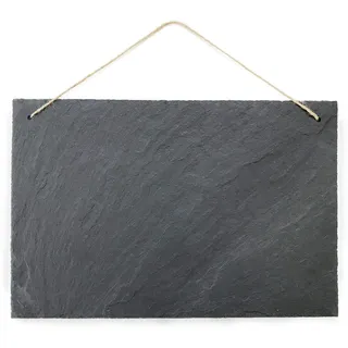 Schiefertafel Kreidetafel zum beschriften und aufhängen Vintage Deko Schieferplatte für Küche, Garten, Tisch 30x20 cm groß quer