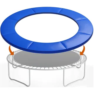 NBVNBV Trampolin Randabdeckung Ø183 244 305 366 396 427 457 487 cm | Reißfest | UV-beständig Wetterbeständig | Universell Trampolin Umrandung Federabdeckung Randschutz, Blau-183cm
