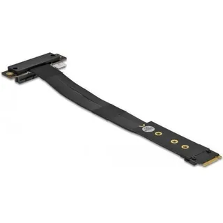 DeLock M.2 Key M zu PCIe x4 NVMe Adapter gewinkelt mit 20 cm Kabel,