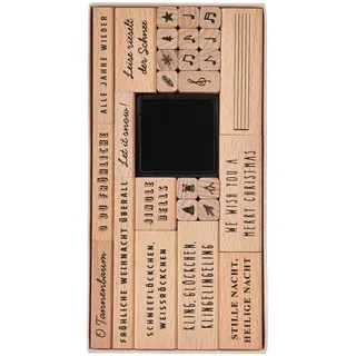 Rico Design Stempelset Weihnachtslieder Holz 27 St.