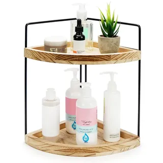 Belle Vous Eckregal BELLE VOUS Eckregal 2 Ebenen für Bad, Küche und Schrank