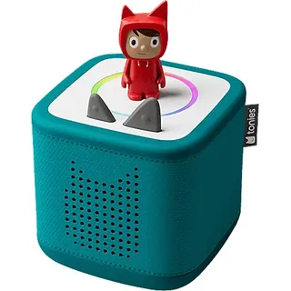 Tonies Toniebox 2 Starter-Set Meeresgrün mit Kreativ-Tonie Rot