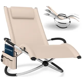 eloneo Relaxliege Schaukelliege Beige