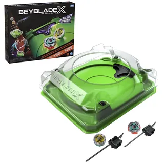 Beyblade X Sneak Attack Battle Set mit Beystadium-Arena, 2 rechtsdrehenden Takara Tomy Kreiseln, 2 Startern, ab 8 Jahren
