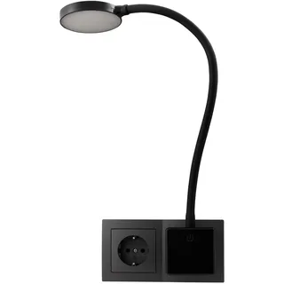 einlicht LED-Steckdosenleuchte, EINLICHT Halo 3,3W, 438lm, step-dimmbar, warmweiß - schwarz