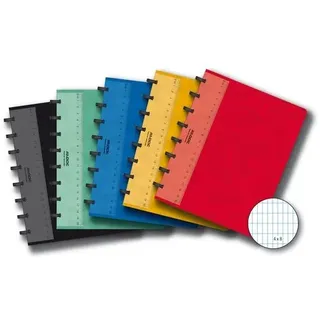 Adoc Classic Notizbuch DIN A5 Kariert Spiralbindung Pappe Farbig sortiert 144 Seiten