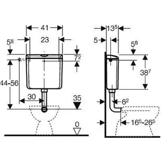 Geberit Aufputzspülkasten AP 110 Weiß