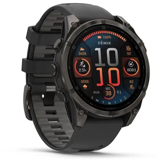 47 mm sapphire, schwarz / carbongrau DLC Titan mit QuickFit Silikon-Armband 22 mm