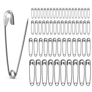 TK Gruppe Timo Klingler 50x Stück Sicherheitsnadeln Mix - Klein & Groß - Safety pins Nadeln Set - Verbandklammern zum Nähen & Schneidern