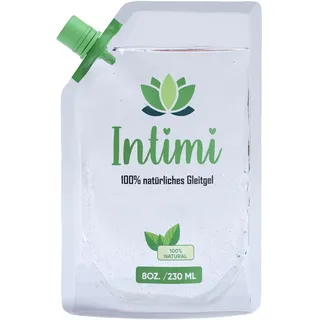 Gleitgel, 230 ml, INTIMI,natürliches Gleitgel für den Intimbereich auf Wasserbasis für sie und ihn, 100% vegan