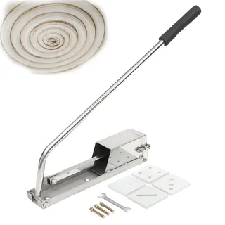 DOJOEUU Edelstahl-Tonpresse, wandmontierte 4-Schicht-Tonpresse mit 4 Matrizen, Keramik-Weichtonpresse, kommerzielles Tonpresswerkzeug für Atelier, Schule und Hobbyisten