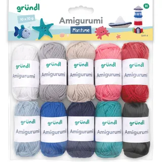 Gründl Häkelgarn Amigurumi Mehrfarbig 10 g 10 St.