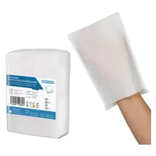 arnomed Einmalwaschhandschuhe Spunlace Vlies 50 St.