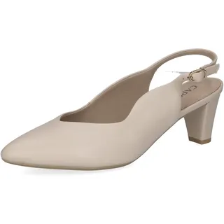 CAPRICE Damen Pumps aus Leder, Beige 38