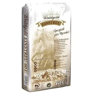 HORSEDREAM Waldgold | Waldboden-Einstreu | geruchsneutral | kostensparend | allergikerfreundlich (60 l)