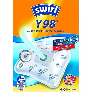 4 Original SWIRL Y98 Staubsaugerbeutel für Severin BR 9666