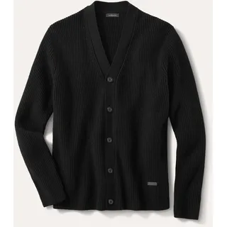 Walbusch Herren Patentstrick-Cardigan Schwarz