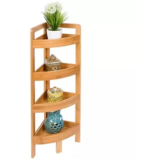 ad.con Bambus mit 4 Ablagen Holzregal Badezimmerregal 80 cm hoch