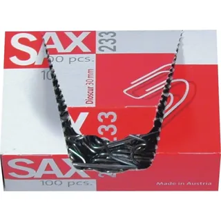 Sax Büroklammern233, 30 mm 100er verzinkt Metalldraht