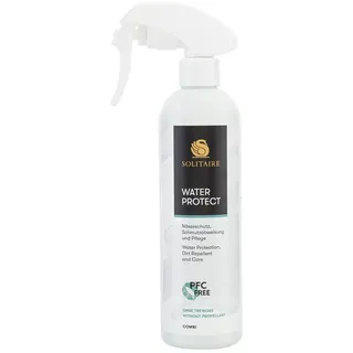 Solitaire Water Protect Universal Imprägnierspray zum Sprühen, 300 ml, nachhaltiger Schutz vor Nässe und Schmutz für Leder, Textil, Gore-Tex®, Sympatex®, Schuhe, Taschen, ohne PFC und Treibgase, Waterstop