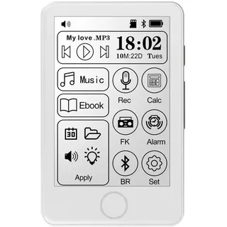 Cvoepobey E-Book Reader Ink Screen Dictionary 2,8-Touch Digital Tragbarer MP3 Player Music Player Bluetooth Radio Car