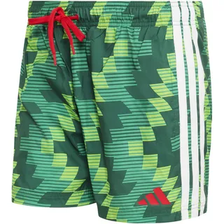 adidas Badeshorts Football-Inspired Graphic Semi Solar Green/Better Scarlet M