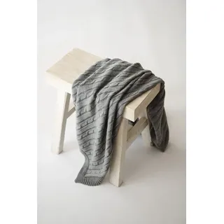 Kaiser Babydecke Cable Knitt Babydecke Strick, Kaiser grau