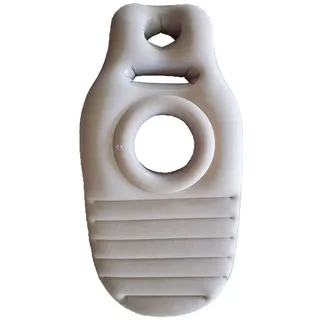 Generisch Yogamatte Für Schwangere, Bequeme, Beflockte, Aufblasbare PVC-Matratze Mit Loch, Bequemes Ganzkörperkissen, Schwangerschaftskissen Zum Schlafen,Grau