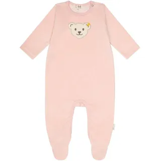 Steiff Baby Strampler - Body, Baumwolle, Bär, Logo, Druckknöpfe, langarm, einfarbig Rosa 62