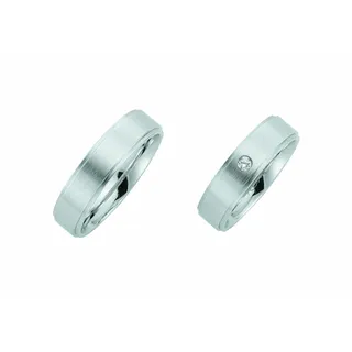Partnerring ADELIA ́S "Damen Edelstahl Freundschaftsring" Gr. 52, silber, Fingerringe, Damen, 52, Edelstahl, Edelstahlschmuck für Damen